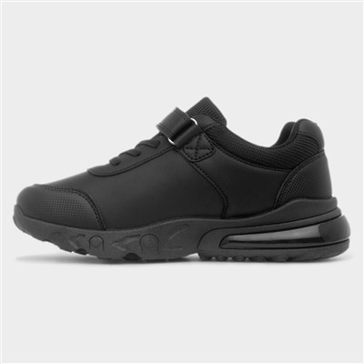 Kids Black Easy Fasten Chunky Trainers