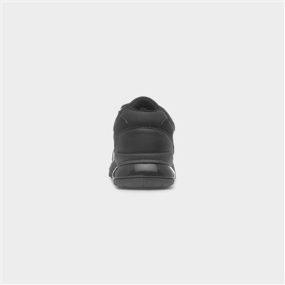 Kids Black Easy Fasten Chunky Trainers