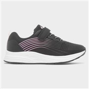 XL Girls Black Easy Fasten Trainer (Click For Details)