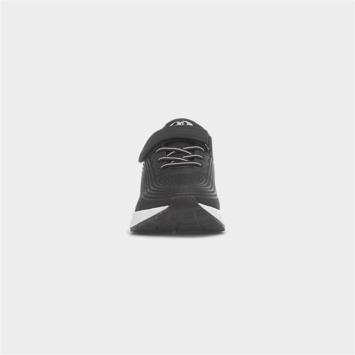 Girls Black & Pink Easy Fasten Trainer