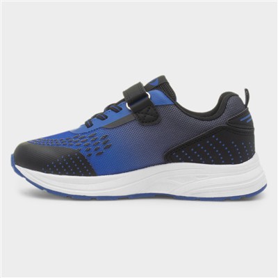 Kids Blue & Black Easy Fasten Trainer