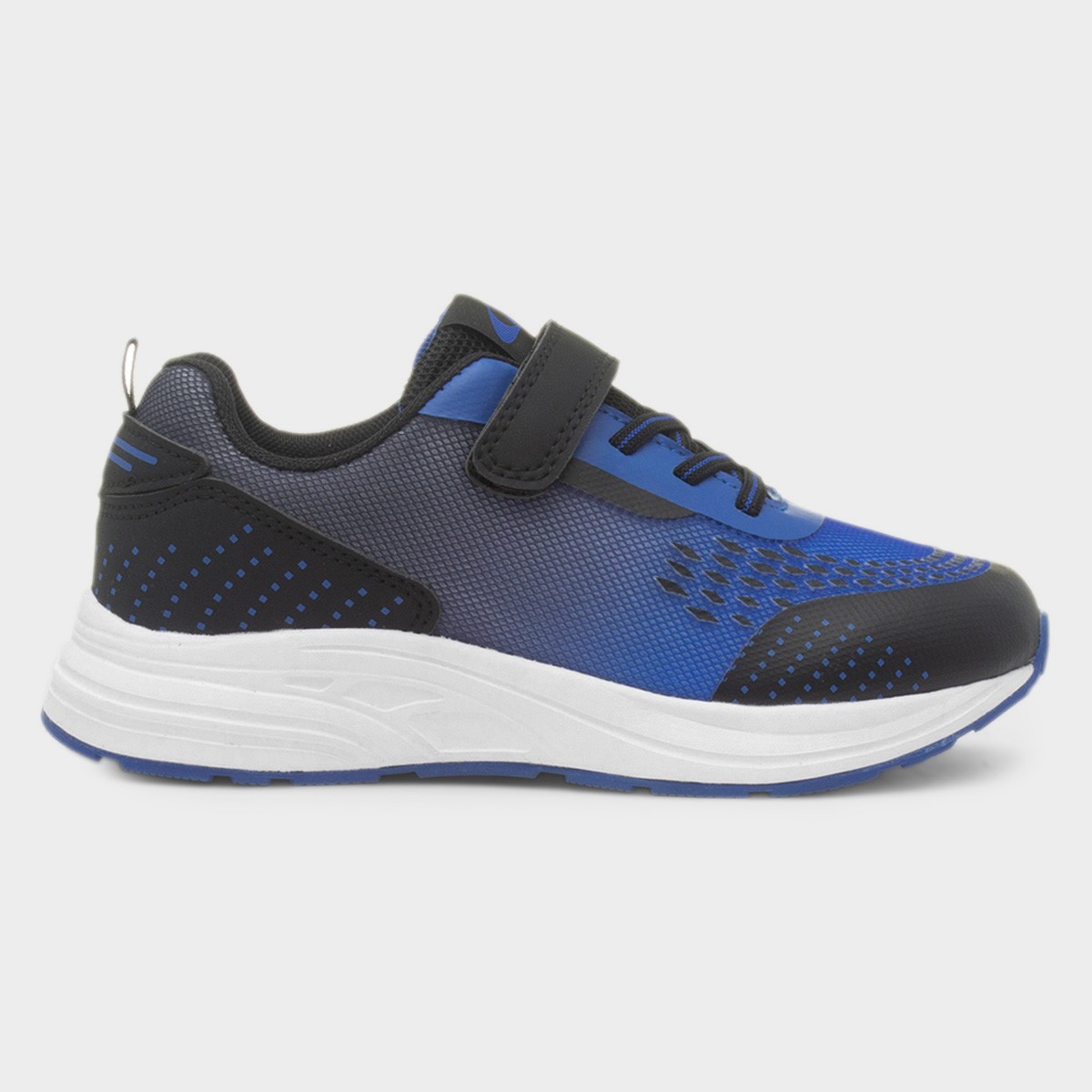 Kids Blue & Black Easy Fasten Trainer