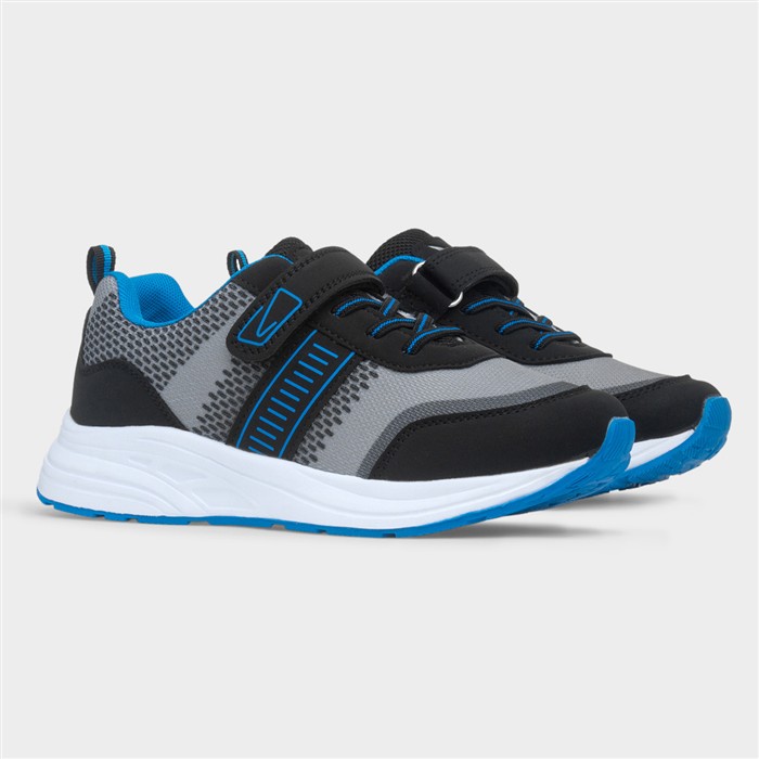 Armstrong Kids Grey Easy Fasten Trainer