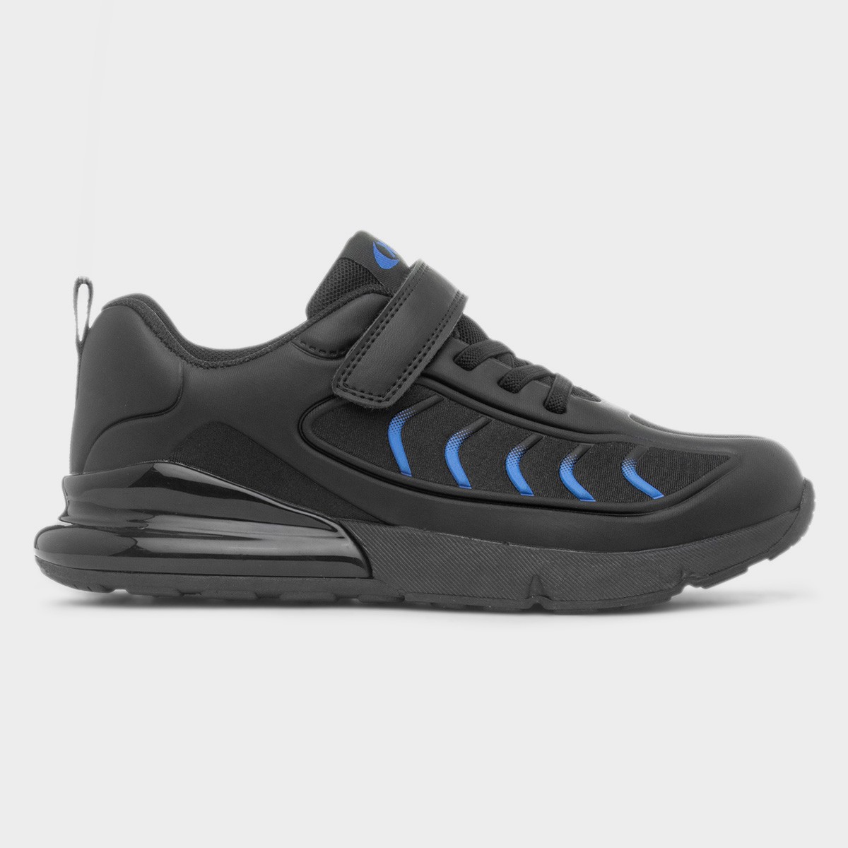 Yarrow Kids Black Easy Fasten Trainer