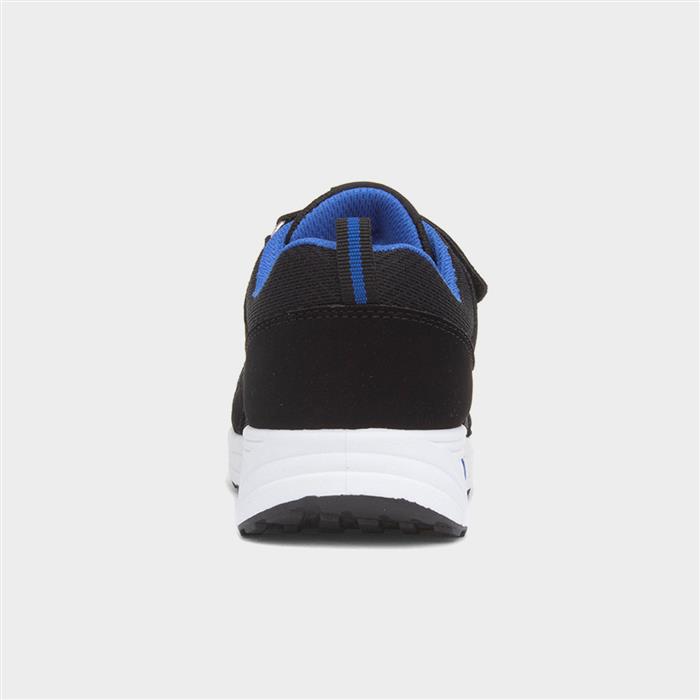 Kids Black & Blue Easy Fasten Trainer