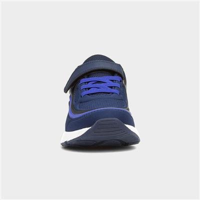 Kids Navy Easy Fasten Trainer