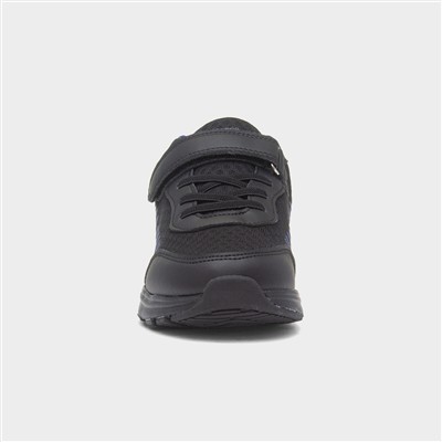 Rocket Kids Black Easy Fasten Trainer