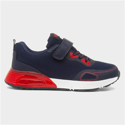 Gambia Kids Navy Easy Fasten Trainer