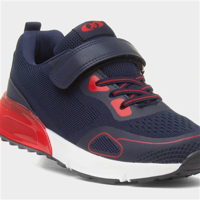 Kids Navy Easy Fasten Trainers