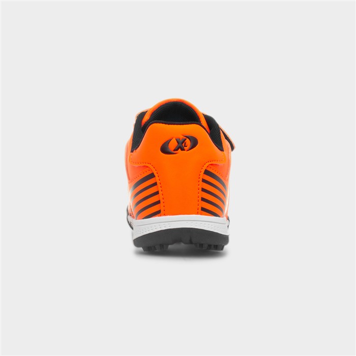 Kids Orange & Black Easy Fasten Astro Trainer