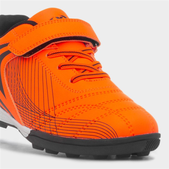 Kids Orange & Black Easy Fasten Astro Trainer