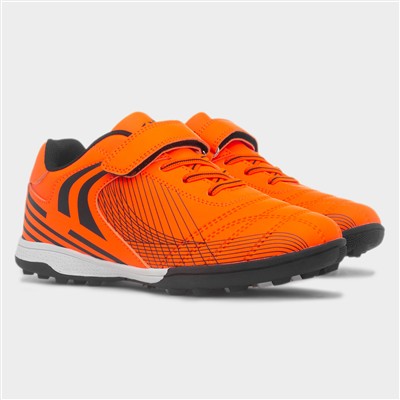 Kids Orange & Black Easy Fasten Astro Trainer