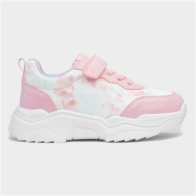 Baffin Kids White & Pink Easy Fasten Trainer