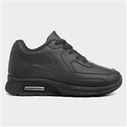 XL Grafham Kids Black Lace Up Trainer (Click For Details)