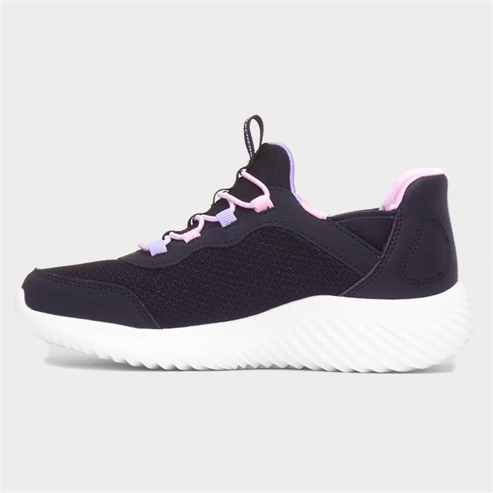 Slip Ins Bounder Kids Black Trainer