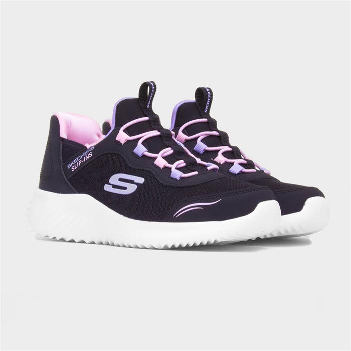 Slip Ins Bounder Kids Black Trainer