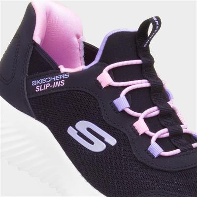 Slip Ins Bounder Kids Black Trainer