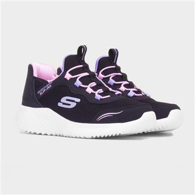 Slip Ins Bounder Kids Black Trainer