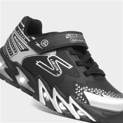 Flex Glow Kids Black Light Up Trainer
