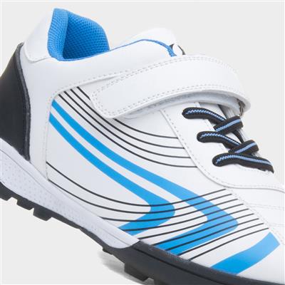 Kids White Easy Fasten Astro Trainer