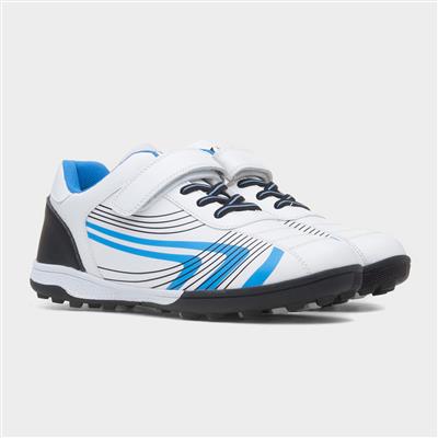 Kids White Easy Fasten Astro Trainer