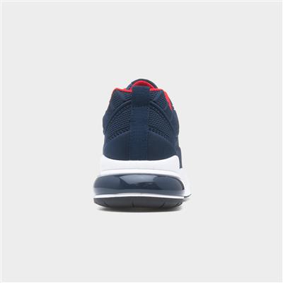 Kids Navy Lace Up Trainer