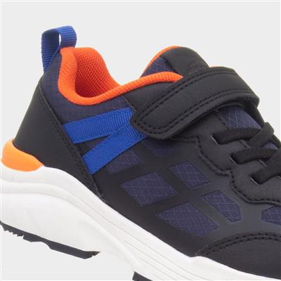 Nix Kids Black Easy Fasten Trainer