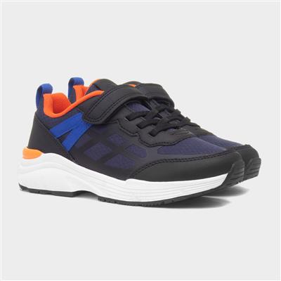 Nix Kids Black Easy Fasten Trainer