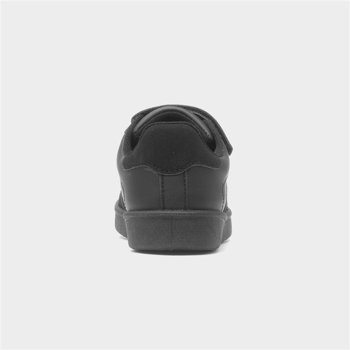 Kids' Black Easy Fasten Trainer