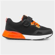 XL Gambia Kids Black & Orange Easy Fasten Trainer (Click For Details)