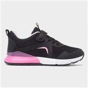 XL Barrents Kids Black & Pink Easy Fasten Trainer (Click For Details)