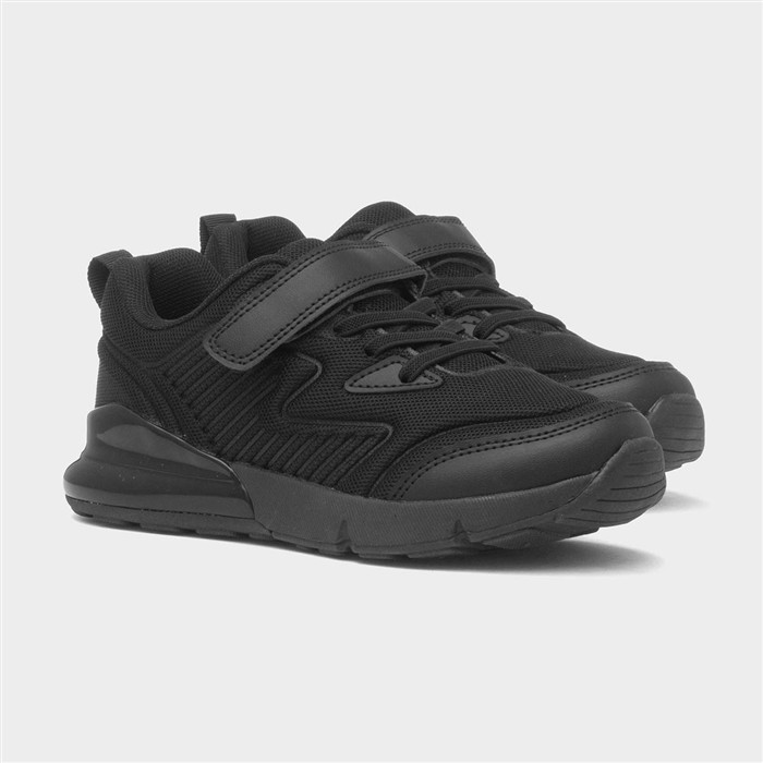 Metrology Kids Black Easy Fasten Trainer