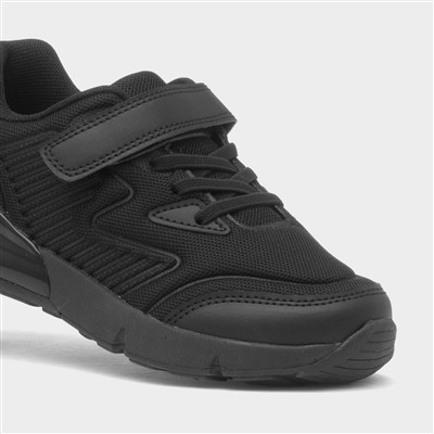 Metrology Kids Black Easy Fasten Trainer