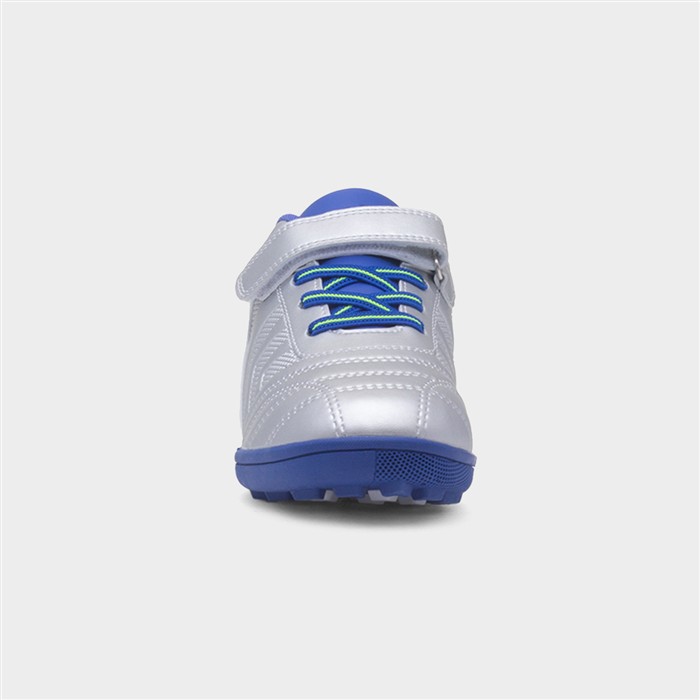 Kids Silver Easy Fasten Astro Trainers