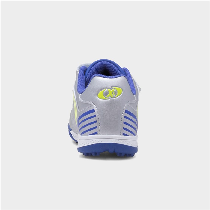 Kids Silver Easy Fasten Astro Trainers