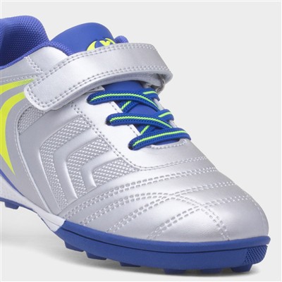 Kids Silver Easy Fasten Astro Trainers