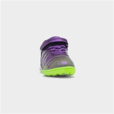 Kids Purple Easy Fasten Astro Trainers