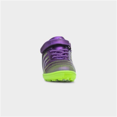 Kids Purple Easy Fasten Astro Trainers