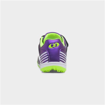 Kids Purple Easy Fasten Astro Trainers