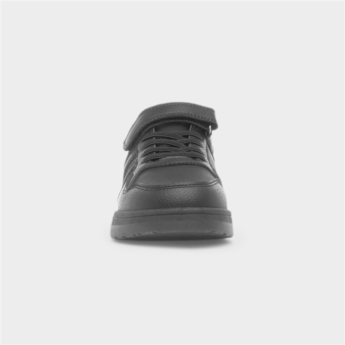 Kid's Black Easy Fasten Trainers