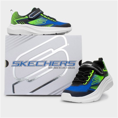 Kids Microspec Blue Easy Fasten Trainers