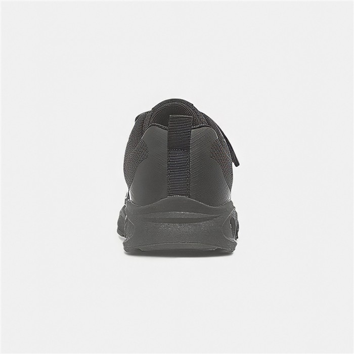 Kids Black Easy Fasten Chunky Trainer