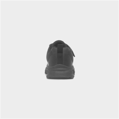 Kids Black Easy Fasten Chunky Trainer