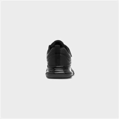 Kids Black Double Easy Fasten Trainers