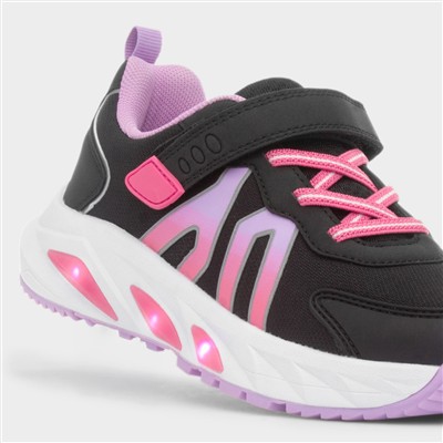 Moon Girls Black Light Up Trainer