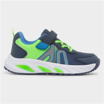 Moon Boys Navy Light Up Trainer