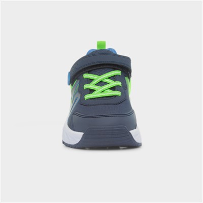 Moon Boys Navy Light Up Trainer