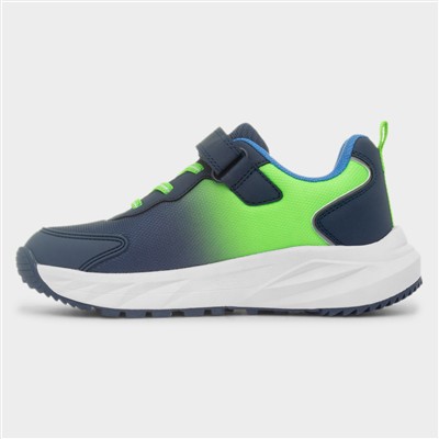 Moon Boys Navy & Green Light Up Trainer
