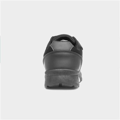 Mens Black Easy Fasten Trainer