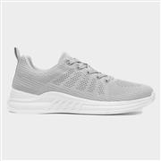 XL Ross Mens Grey Knitted Lace Up Trainer (Click For Details)